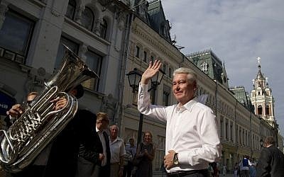 The incumbent Sergei Sobyanin, who has proven an invisible candidate rarely spotted on the debate floor or shaking hands with voters, will face Alexei Navalny. (photo credit: AP Photo/Alexander Zemlianichenko)