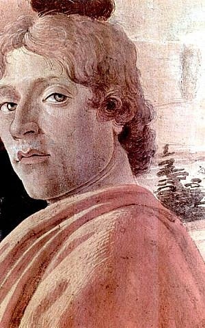 Sandro Botticelli, in a possible self-portrait from his 1475 Adoration of the Magi (photo credit: The Yorck Project/Wikipedia Commons