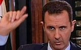 Syrian President Bashar Assad (photo credit: AP/CBS)