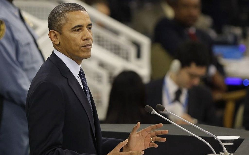 US President Barack Obama speaks during the 68th session of the General Assembly at United Nations headquarters Tuesday, Sept. 24, 2013. (photo credit: AP Photo/Seth Wenig)