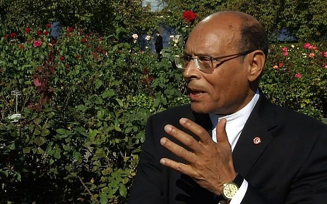 Tunisian President Moncef Marzouki (photo credit: AP)