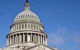 Top of the US Capitol building, the seat of Congress, in Washington, DC (photo credit: AP/Jacquelyn Martin/File)