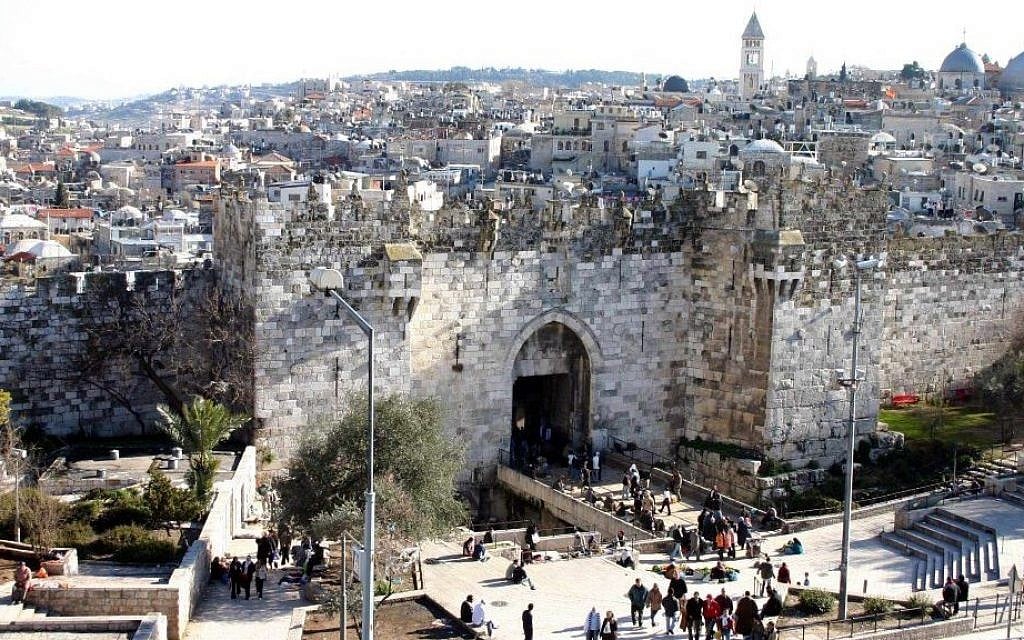 View of the Damascus Gate and Jerusalem's Old City (photo credit: Shmuel Bar-Am)