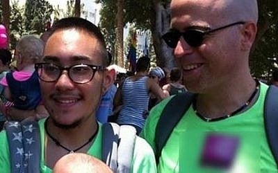 Yuval Topper-Erez (left), husband Matan and their son. (photo credit: courtesy)