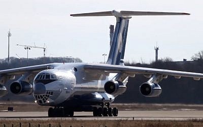 Illustrative. Russian Il-76 airlift plane. (photo credit: Youtube/Cargospotter)