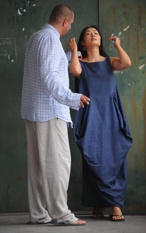 At a Kedem Sasson photo shoot (Courtesy Kedem Sasson)