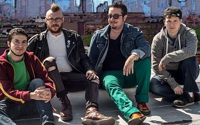 The band. Detail from the back cover of Schmeckel's upcoming album, 'The Whale That Ate Jonah.' (photo credit: courtesy)