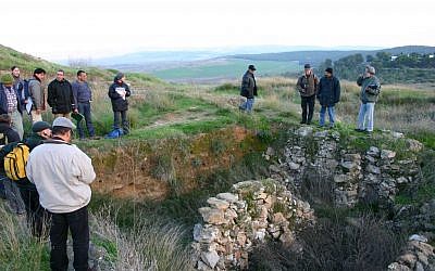 Canaanite brick wall (photo credit: Shmuel Bar-Am)