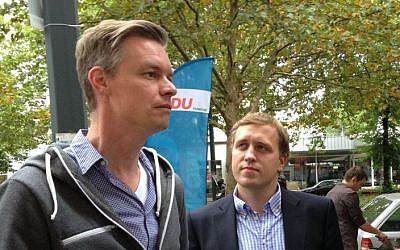 CDU candidate Lars Zimmermann (photo credit: Raphael Ahren/Times of Israel)