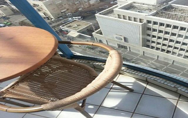 Ali Mansouri's picture of the US Embassy in Tel Aviv, taken from a nearby highrise. (photo credit: Courtesy Shin Bet)