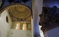 Detail of Toledo's Ibn Shushan Synagogue (photo credit: Roy Lindman, CC-BY-SA, via Wikipedia)