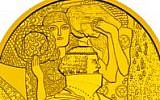 Detail from Austria's 100 Euro commemorative coin featuring the 'Beethoven Frieze.' (photo credit: public domain)