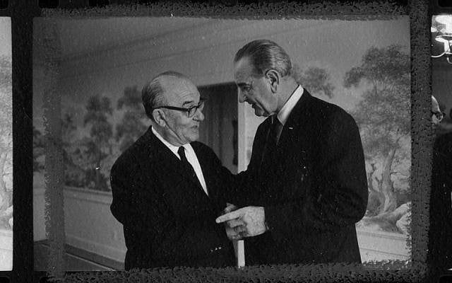 Contact sheet from Levi Eshkol's visit to the ranch of US President Lyndon B. Johnson, January 7, 1968. (photo credit: LBJ Library, courtesy of Moriah Films) Contact sheet from Levi Eshkol's visit to the ranch of US President Lyndon B. Johnson, January 7, 1968. (photo credit: LBJ Library, courtesy of Moriah Films)