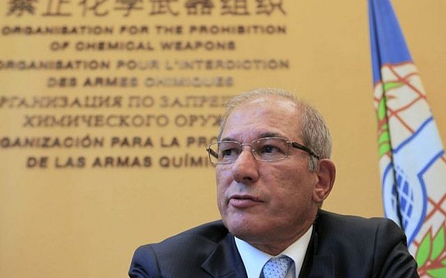 Ahmet Uzumcu, director general of the Organisation for the Prohibition of Chemical Weapons. (OPCW) (Photo credit: AP/Peter Dejong, File) Ahmet Uzumcu, director general of the Organisation for the Prohibition of Chemical Weapons. (OPCW) (Photo credit: AP/Peter Dejong, File)