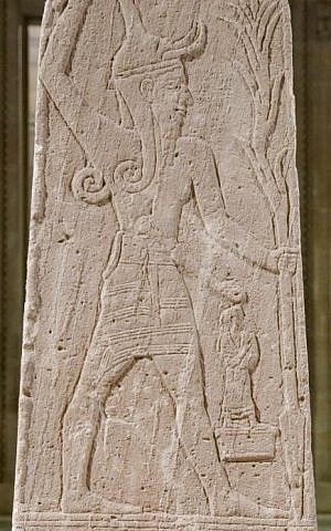 The Baal stele from Ugarit, currently displayed in the Louvre. (photo credit: Marie-Lan Nguyen, Public domain, via Wikimedia Commons) The Baal stele from Ugarit, currently displayed in the Louvre. (photo credit: Marie-Lan Nguyen, Public domain, via Wikimedia Commons)