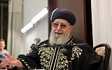 Rabbi Ovadia Yosef in Jerusalem, September 2012. (Flash90)