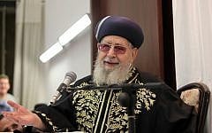 Rabbi Ovadia Yosef in Jerusalem, September 2012. (Flash90)