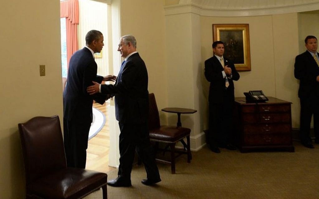 President Barack Obama and Prime Minister Benjamin Netanyahu hold a meeting in the Oval Office of the White House in Washington, DC, September 30, 2013. (Photo credit: Kobi Gideon/GPO/Flash90) President Barack Obama and Prime Minister Benjamin Netanyahu hold a meeting in the Oval Office of the White House in Washington, DC, September 30, 2013. (Photo credit: Kobi Gideon/GPO/Flash90)