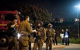 IDF forces in Psagot Saturday night. (photo credit: Flash90)