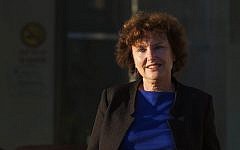 Newly nominated Bank of Israel governor-designate Karnit Flug delivers a statement to the media outside the central bank's headquarters in Jerusalem, October 20, 2013. (photo credit: Yonatan Sindel/Flash90)