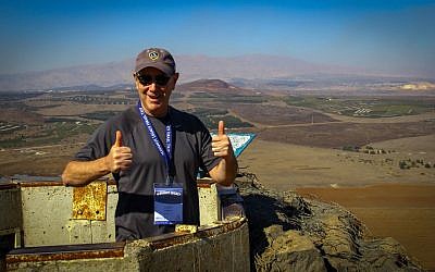 Participant Gary Stern on top of Mount Bental. (photo credit: courtesy Mayanot Legacy)
