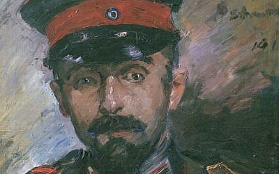 An oil portrait of the artist Hermann Struck by painter Lovis Corinth. (photo credit: Wikimedia)