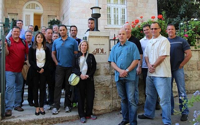 Delegation at the ADL office in Jerusalem (photo credit: ADL)