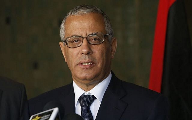 Libyan Prime Minister Ali Zidan, October 8, 2013 (photo credit: AP/Abdeljalil Bounhar)