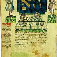 A page from a 15th century Jewish prayer book from Ulm, Germany, part of the Palatina Library's Di Rossi collection. (Courtesy: Palatina Library)