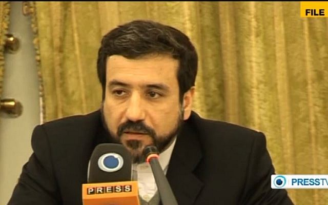 Iranian Deputy Foreign Minister Abbas Araghchi (photo credit: screen capture/YouTube/PressTV)