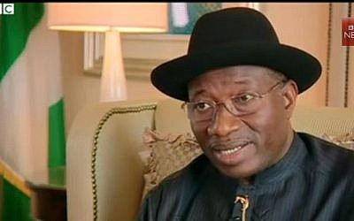 Former president of Nigeria Goodluck Jonathan (screencapture: Youtube/BBCWorldNewsWatch)