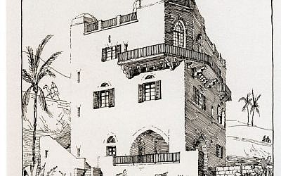 An etching of the Hermann Struck House by Struck himself. (photo credit: Hermann Struck House)