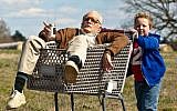 Scene from the half-reality film, 'Bad Grandpa.' (photo credit: Paramount Pictures)