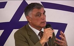 Haim Koren, Israeli ambassador to Egypt, October 2013 (screen capture/YouTube/medisraelforfred)