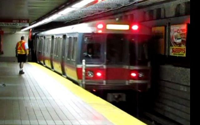 Massachusetts Bay Transportation Authority Subway trains, April 2012 (screen capture: YouTube/Nabinut)