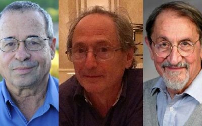 From left to right, 2013 Nobel Prize in chemistry winners Arieh Warshel, Michael Levitt and Martin Karplus. (photo credit: CC BY Wikipedia, Harvard University) From left to right, 2013 Nobel Prize in chemistry winners Arieh Warshel, Michael Levitt and Martin Karplus (photo credit: CC BY Wikipedia, Harvard University)