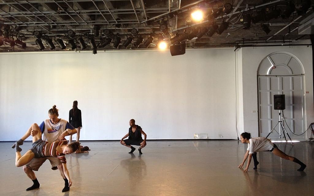 Members of Batsheva Dance Company's senior ensemble performing part of 'Sadeh21' in a preview of the 2014 season. (photo credit: Jessica Steinberg/Times of Israel) Members of Batsheva Dance Company's senior ensemble performing part of 'Sadeh21' in a preview of the 2014 season. (photo credit: Jessica Steinberg/Times of Israel)