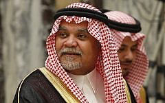 Saudi Prince Bandar bin Sultan at his palace in Riyadh, Saudi Arabia, 2008 (photo credit: AP/Hassan Ammar)