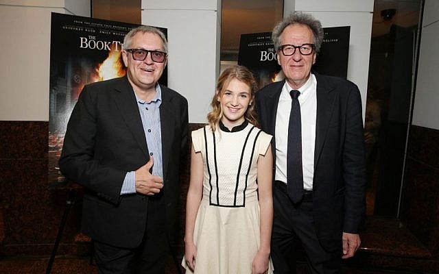 Director Brian Percival, Sophie Nelisse and Geoffrey Rush seen at Fox 2000 Pictures special screening of 'The Book Thief' held at the Simon Wisenthal Center's Museum of Tolerance, on Saturday, Nov, 2, 2013 in Los Angeles. (photo credit: Eric Charbonneau/Invision for Twentieth Century Fox/AP Images) Director Brian Percival, Sophie Nelisse and Geoffrey Rush seen at Fox 2000 Pictures special screening of 'The Book Thief' held at the Simon Wisenthal Center's Museum of Tolerance, on Saturday, Nov, 2, 2013 in Los Angeles. (photo credit: Eric Charbonneau/Invision for Twentieth Century Fox/AP Images)