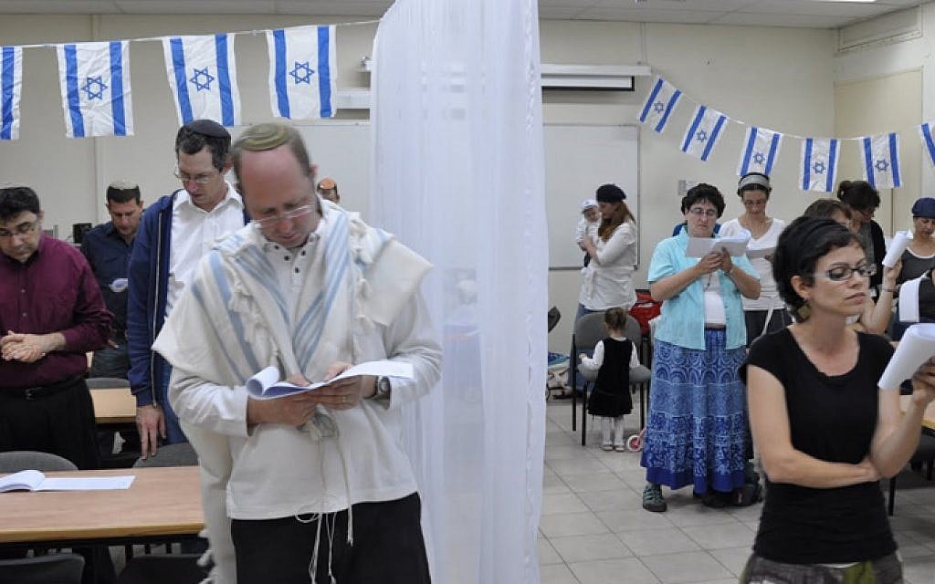 Member of Beersheba's Kehilat Be'erot praying. (photo credit: courtesy) Member of Beersheba's Kehilat Be'erot praying. (photo credit: courtesy)
