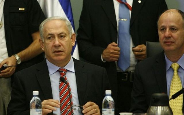 Tzachi Hanegbi (right) and Prime Minister Benjamin Netanyahu attend a committee meeting in the Knesset. (Photo credit: Miriam Alster/FLASH90) Tzachi Hanegbi (right) and Prime Minister Benjamin Netanyahu attend a committee meeting in the Knesset. (Photo credit: Miriam Alster/FLASH90)
