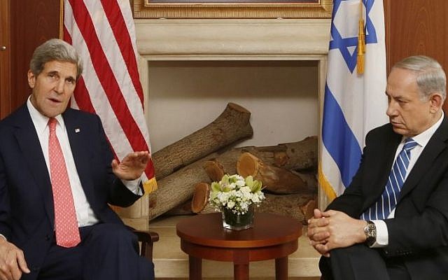 Prime Minister Benjamin Netanyahu meets with US Secretary of State John Kerry in Jerusalem on November 6, 2013. (Photo credit: Miriam Alster/FLASH90) Prime Minister Benjamin Netanyahu meets with US Secretary of State John Kerry in Jerusalem on November 6, 2013. (Photo credit: Miriam Alster/FLASH90)