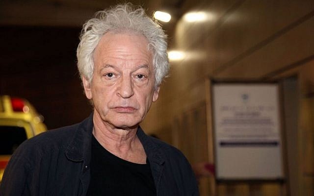 Singer Shalom Hanoch at Ichilov hospital, after singer Arik Einstein was rushed there Tuesday night. (photo credit: Gideon Markowicz/Flash90)