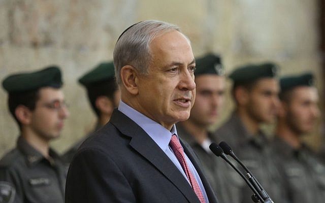 Prime Minister Benjamin Netanyahu speaking at the Western Wall Thursday. (photo credit: Marc Israel Sellem/POOL/Flash90) Prime Minister Benjamin Netanyahu speaking at the Western Wall Thursday. (photo credit: Marc Israel Sellem/POOL/Flash90)