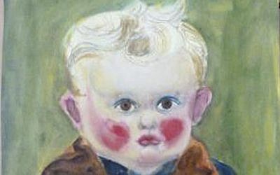 Otto Griebel's 'Kind am Tisch' ('Child at a Table'), among the seized works of art that were in the possession of Cornelius Gurlitt. (photo credit: AP/Staatsanwaltschaft Augsburg)
