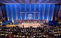 UNESCO delegates prior to the opening of the organization's 2013 General Conference in Paris, France. (AP/Benjamin Girette)