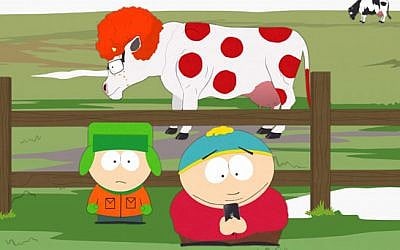 Kyle, Cartman and the Ginger Cow. (photo credit: Courtesy of South Park Studios)