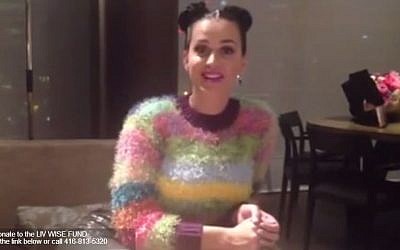 Singer Katy Perry responds to Olivia Wise's video. (photo credit: YouTube screenshot)