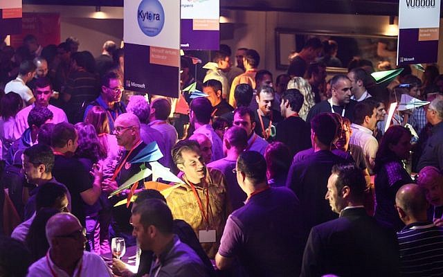 Checking out the start-ups at Microsoft Demo Day (Photo credit: Courtesy)