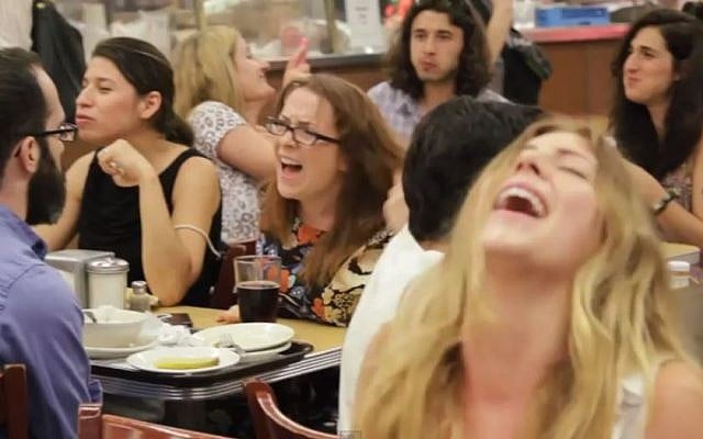 Multiple orgasms in Katz's Deli. (screenshot: YouTube)